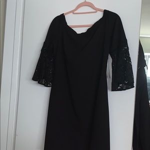 Eliza J New Women off shoulder lace sleeves dress
